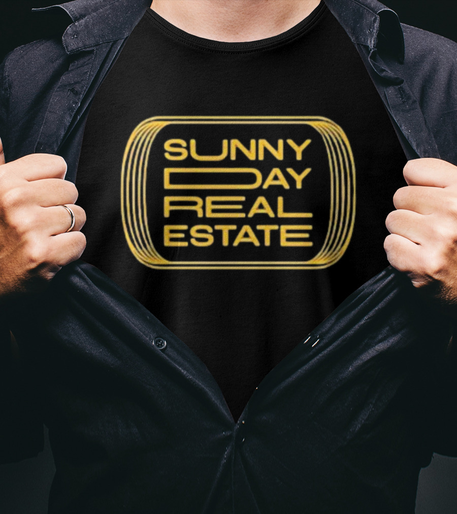 SUNNY DAY REAL ESTATE Yellow Retro Style Oval T-Shirt