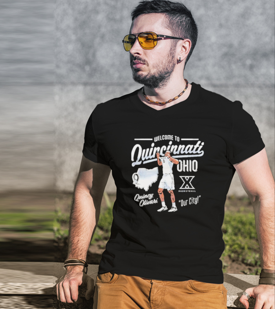 Quincy Olivari Xavier Basketball Cincinnati Ohio Our City T-Shirt