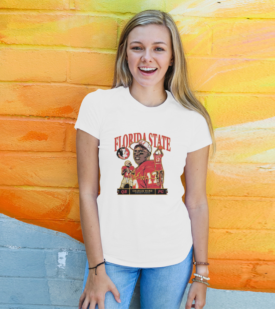 Florida State Charlie Ward Seminole Legend QB PG T-Shirt