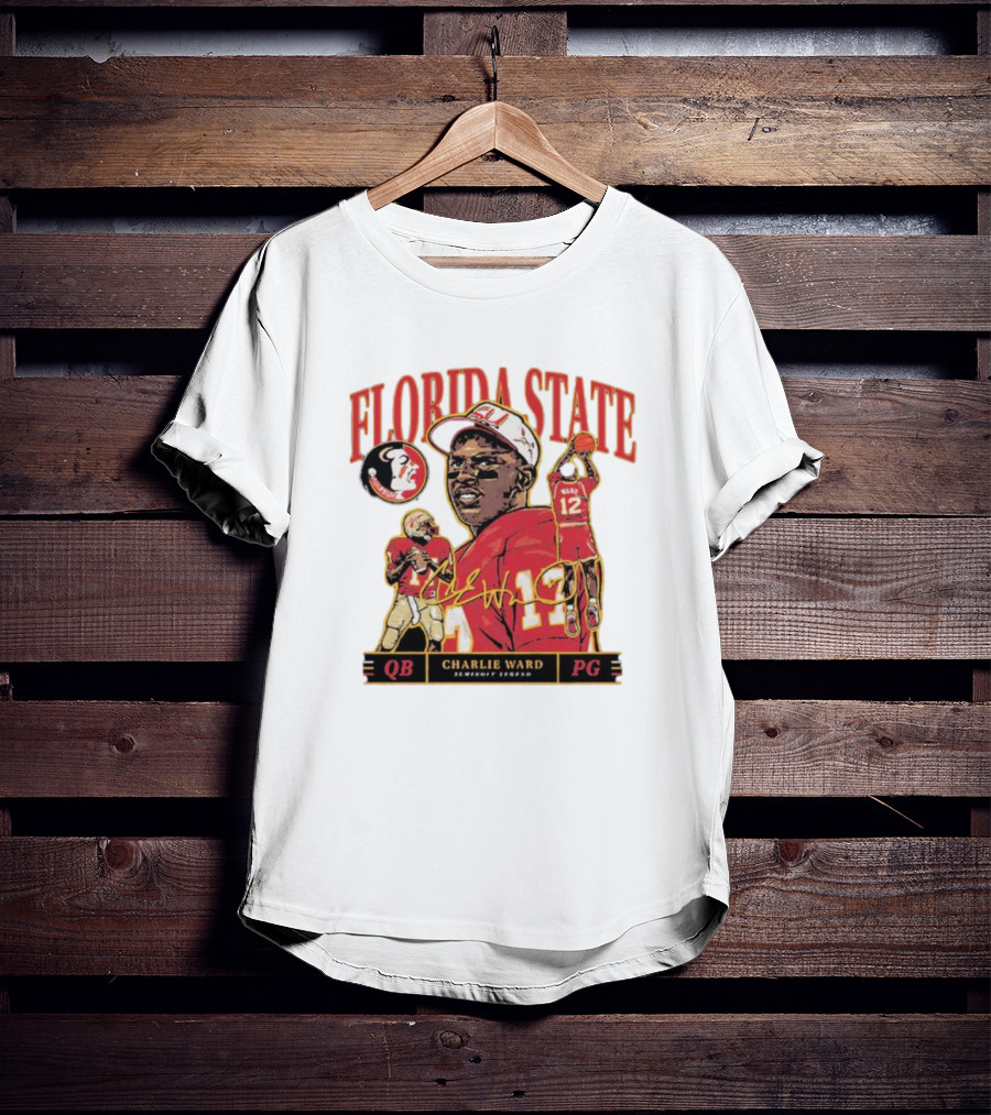 Florida State Charlie Ward Seminole Legend QB PG T-Shirt