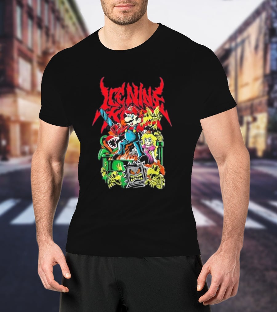 Ice Nine Kills Party Of Darkness Mario Horror Mashup T-Shirt