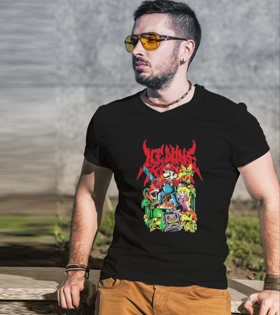 Ice Nine Kills Party Of Darkness Mario Horror Mashup T-Shirt