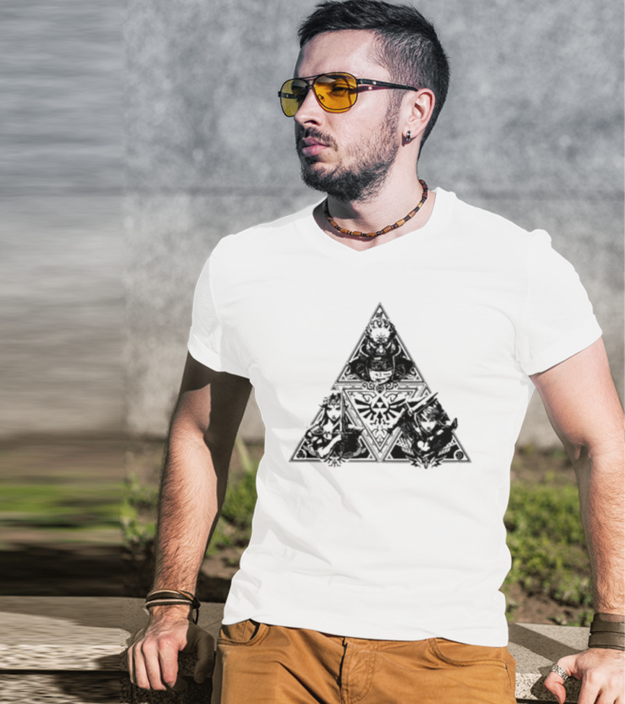 Tokyo Legend Of Zelda Triforce Icon With Characters T-Shirt