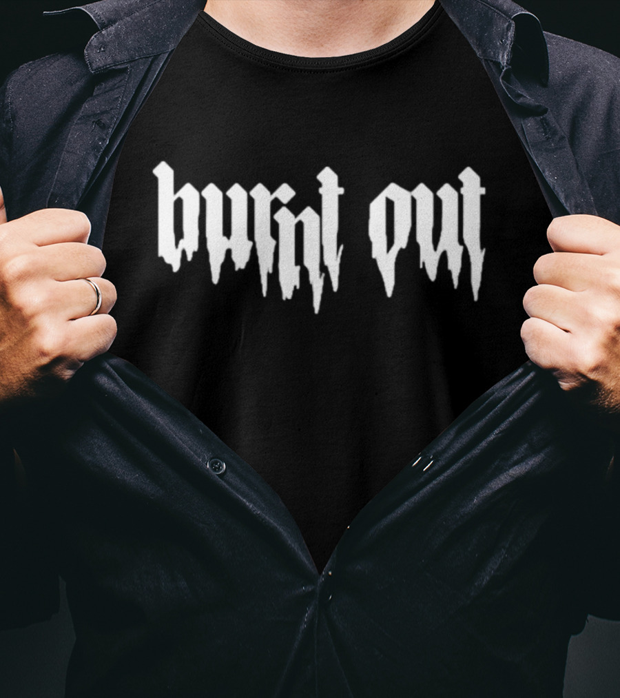 Burnt Out Gothic Blackletter T-Shirt