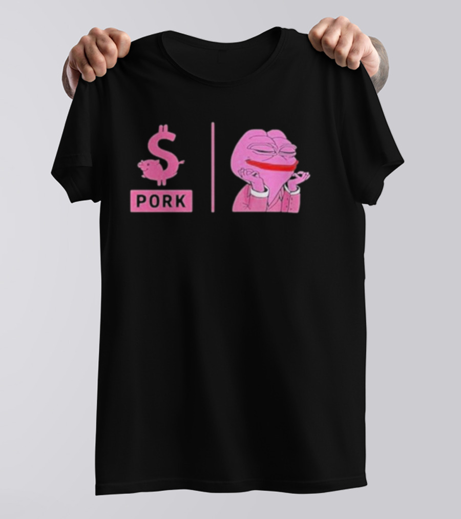 Pork $pork Pepe Meme Pink Frog T-Shirt