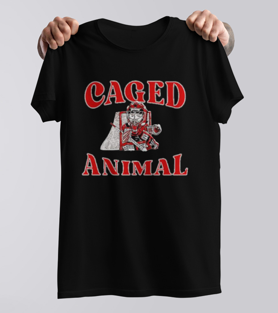 Caged Animal Hockey Goalie Huntsville T-Shirt