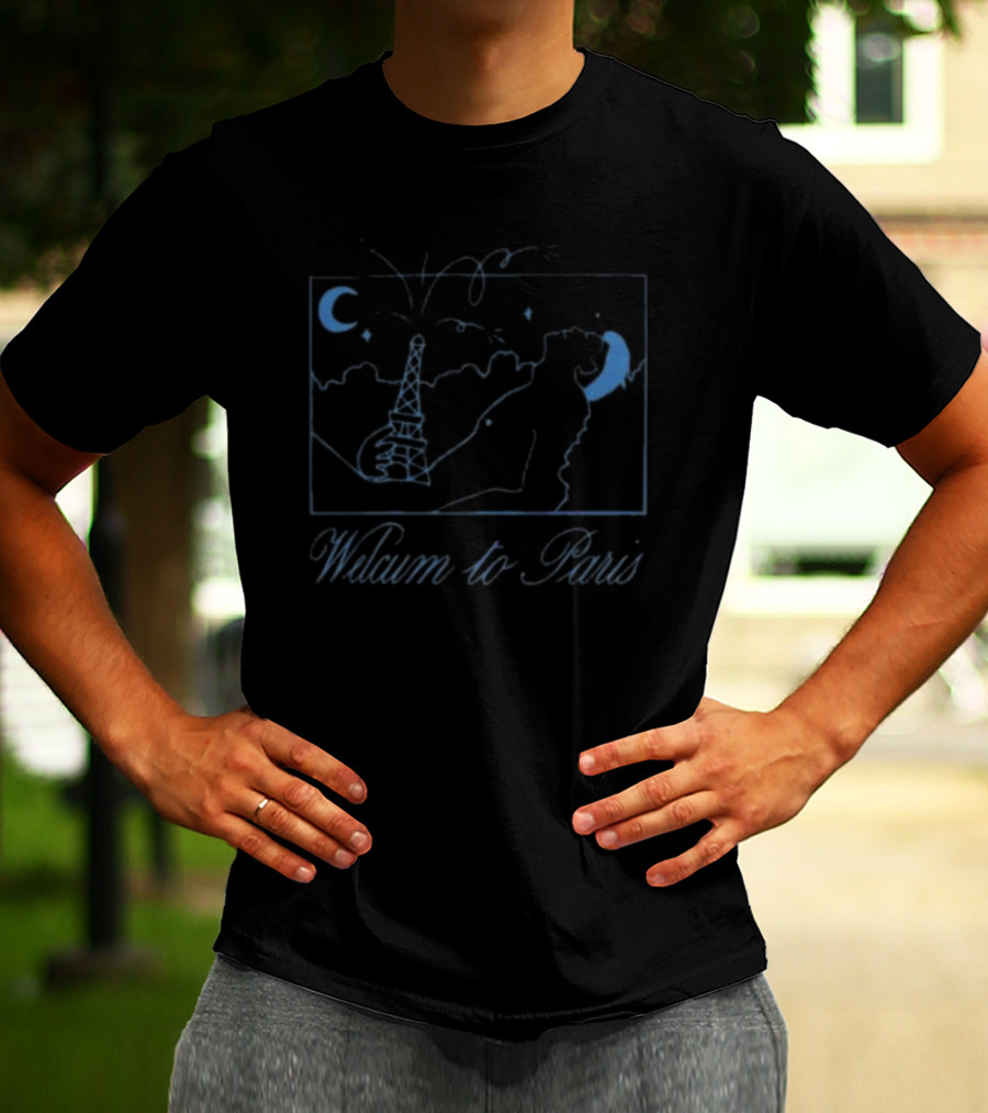 Carne Bollente Welcum To Paris Eiffel Tower Moon T-Shirt