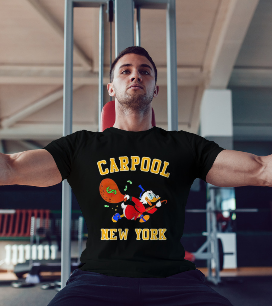 Carpool New York Scrooge McDuck Money Bag T-Shirt