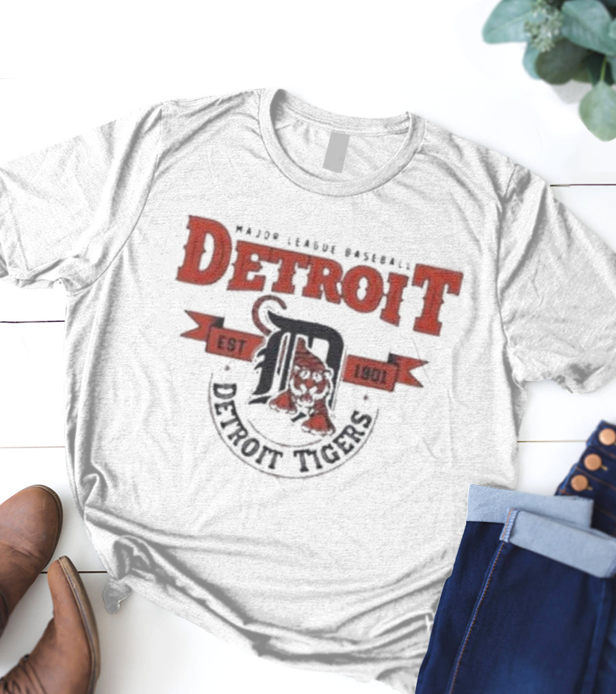 Major League Baseball Detroit Tigers Est 1901 T-Shirt