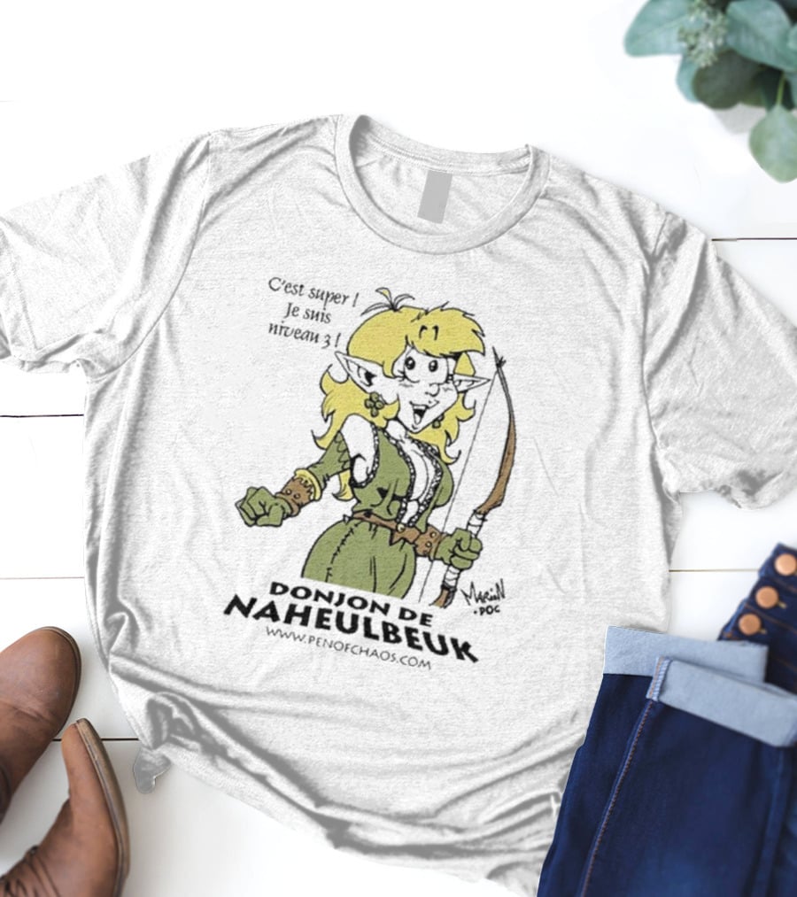 C’est Super Je Suis Niveau 3 Donjon De Naheulbeuk Pen Of Chaos Mage Elf Character T-Shirt