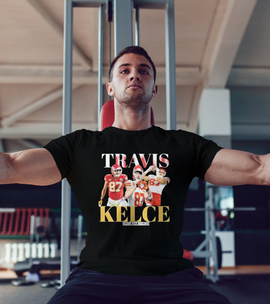 Travis Kelce Kansas City Chiefs Dreamathon Players Action Trio T-Shirt