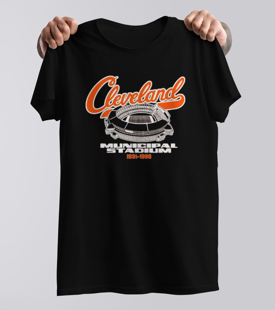 Cleveland Municipal Stadium Tribute 1931-1996 Browns NFL History T-Shirt
