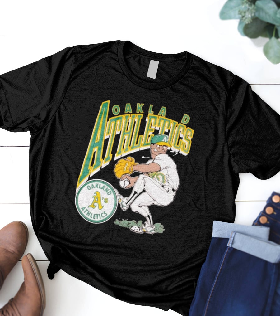 Oakland Athletics Vintage 1990s MLB Caricature A's T-Shirt