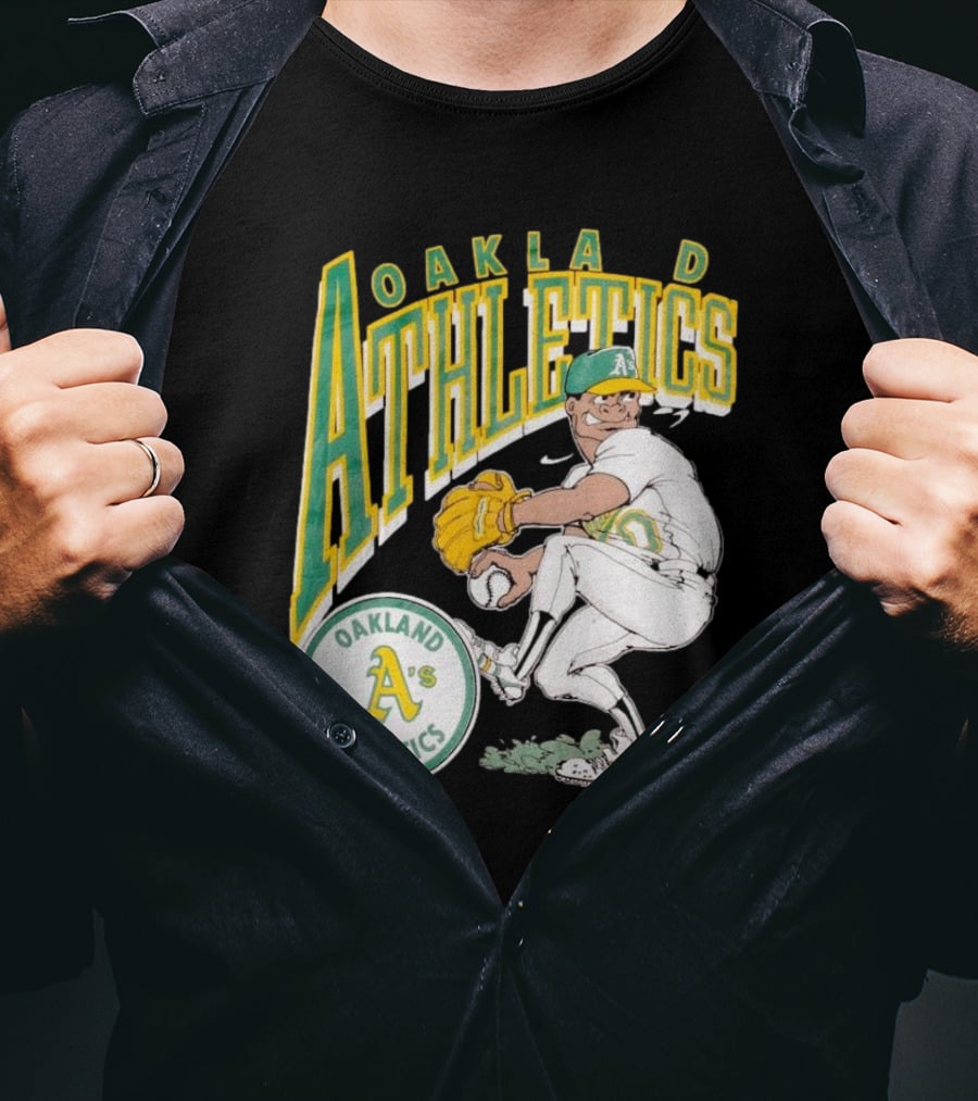 Oakland Athletics Vintage 1990s MLB Caricature A's T-Shirt