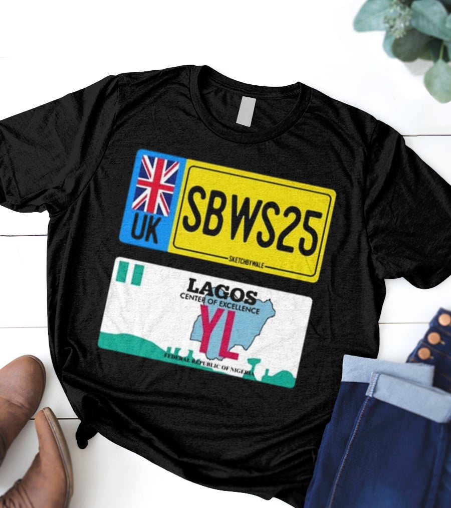 UK SBWS25 Lagos Center Of Excellence Federal Republic Of Nigeria Plate T-Shirt