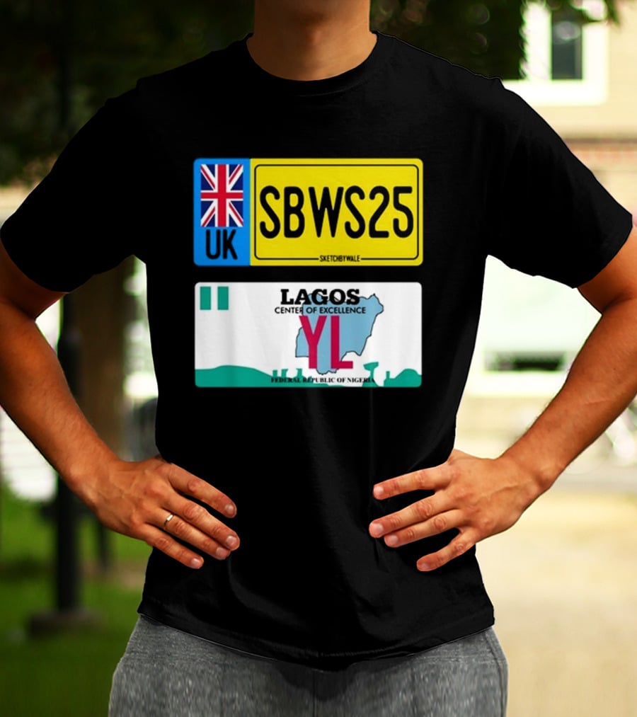UK SBWS25 Lagos Center Of Excellence Federal Republic Of Nigeria Plate T-Shirt