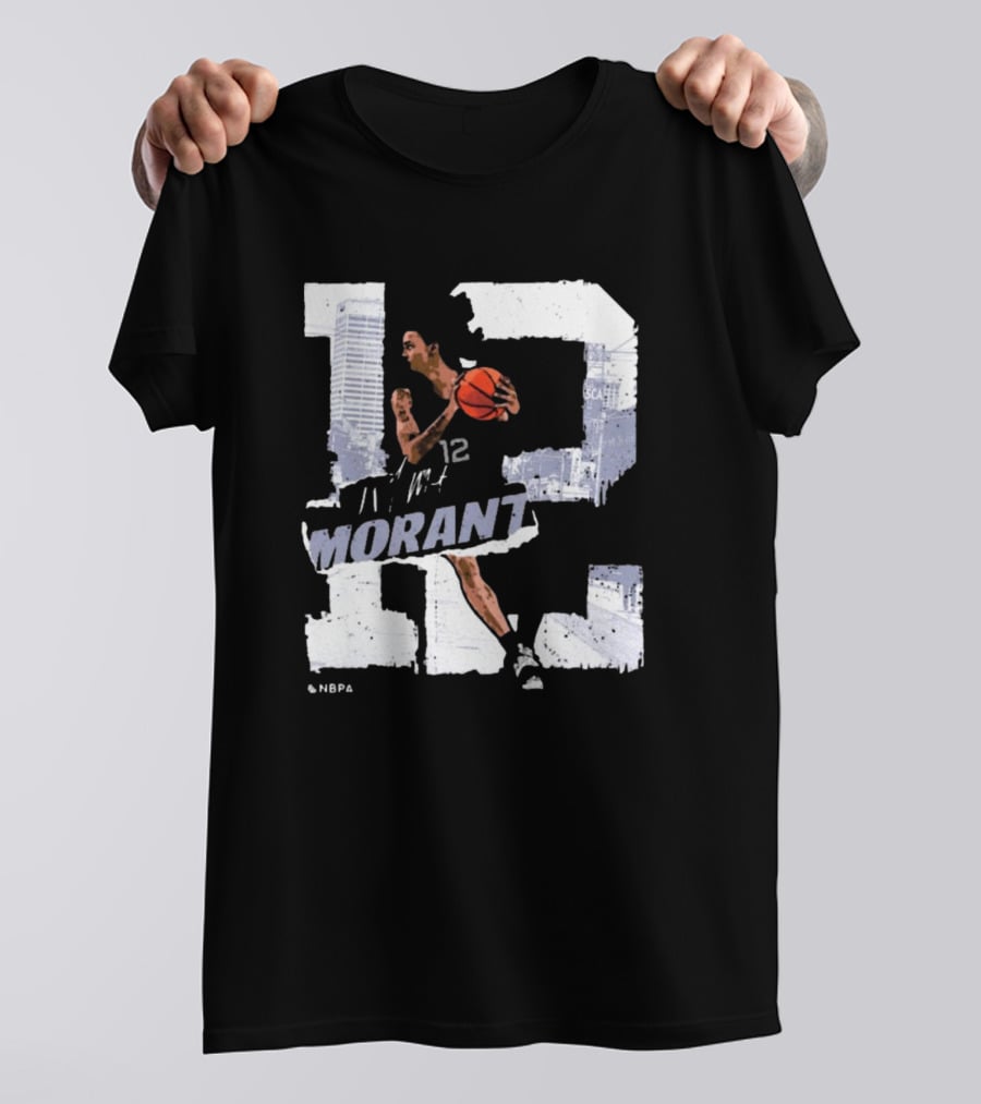 Ja Morant Number 12 Memphis Basketball Player T-Shirt