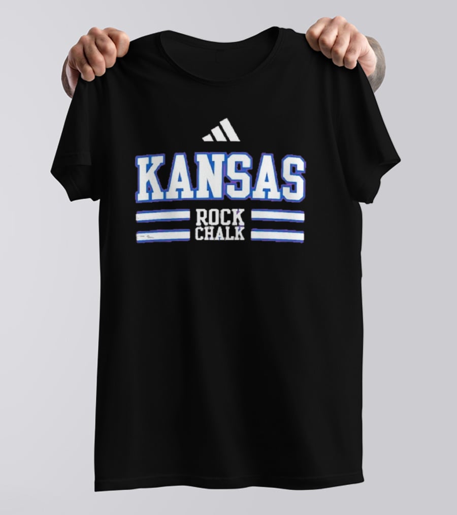 Kansas Jayhawks Rock Chalk Sideline Strategy Pregame T-Shirt