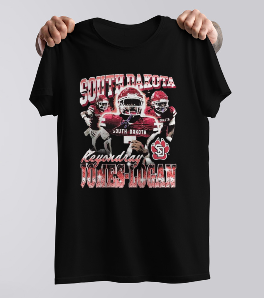 South Dakota Keyondre Jones-Logan Football Player SD Team Spirit T-Shirt