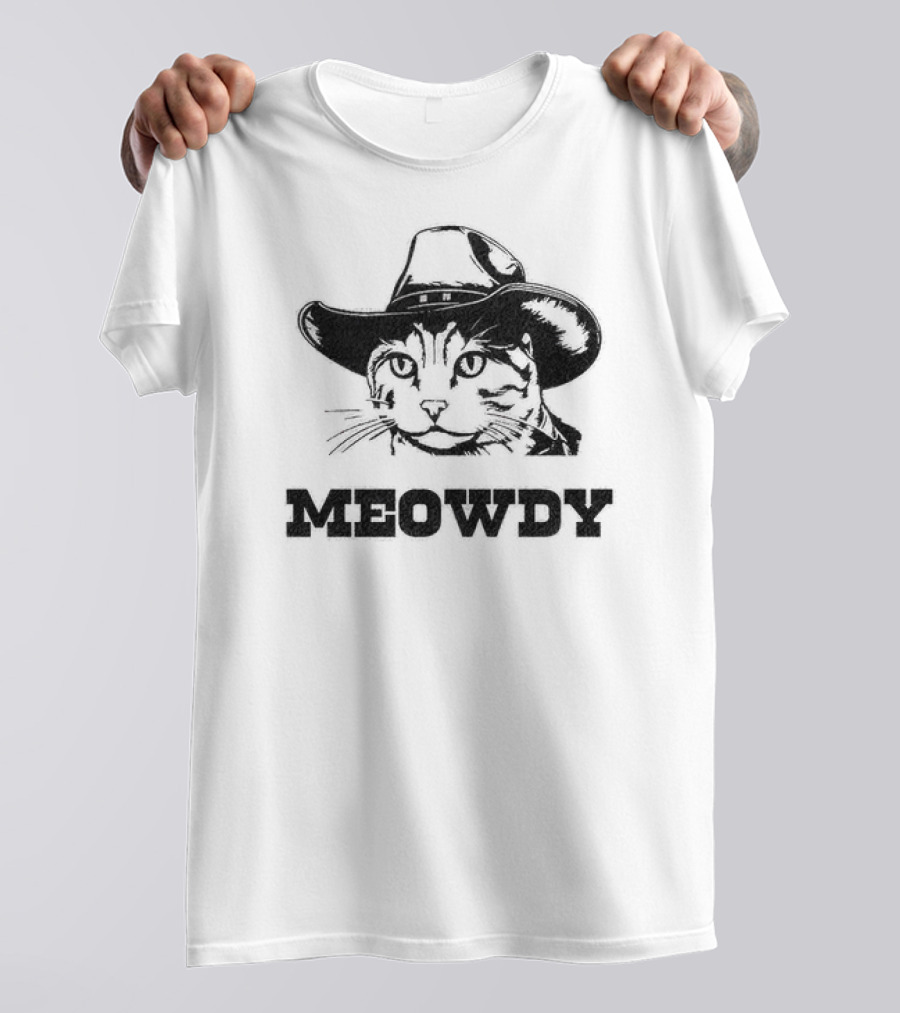 Meowdy Cowboy Cat Hat T-Shirt