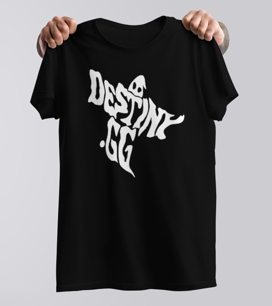 Destiny Gg Ghostly Styled Text T-Shirt