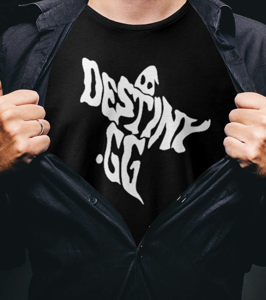 Destiny Gg Ghostly Styled Text T-Shirt