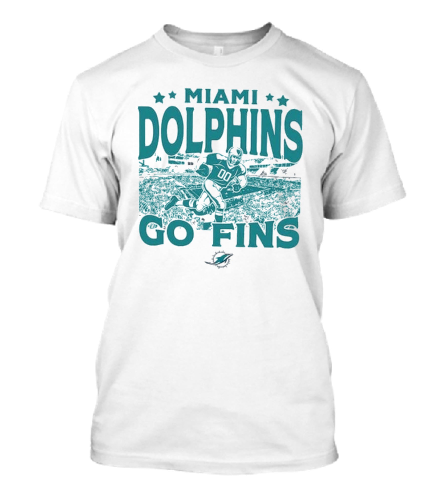 Miami Dolphins Go Fins Vintage Stadium Gameday T-Shirt