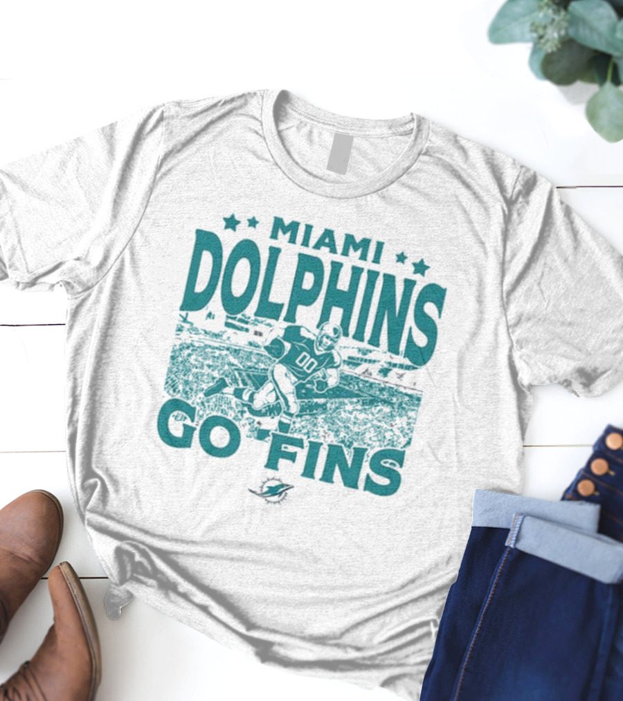 Miami Dolphins Go Fins Vintage Stadium Gameday T-Shirt