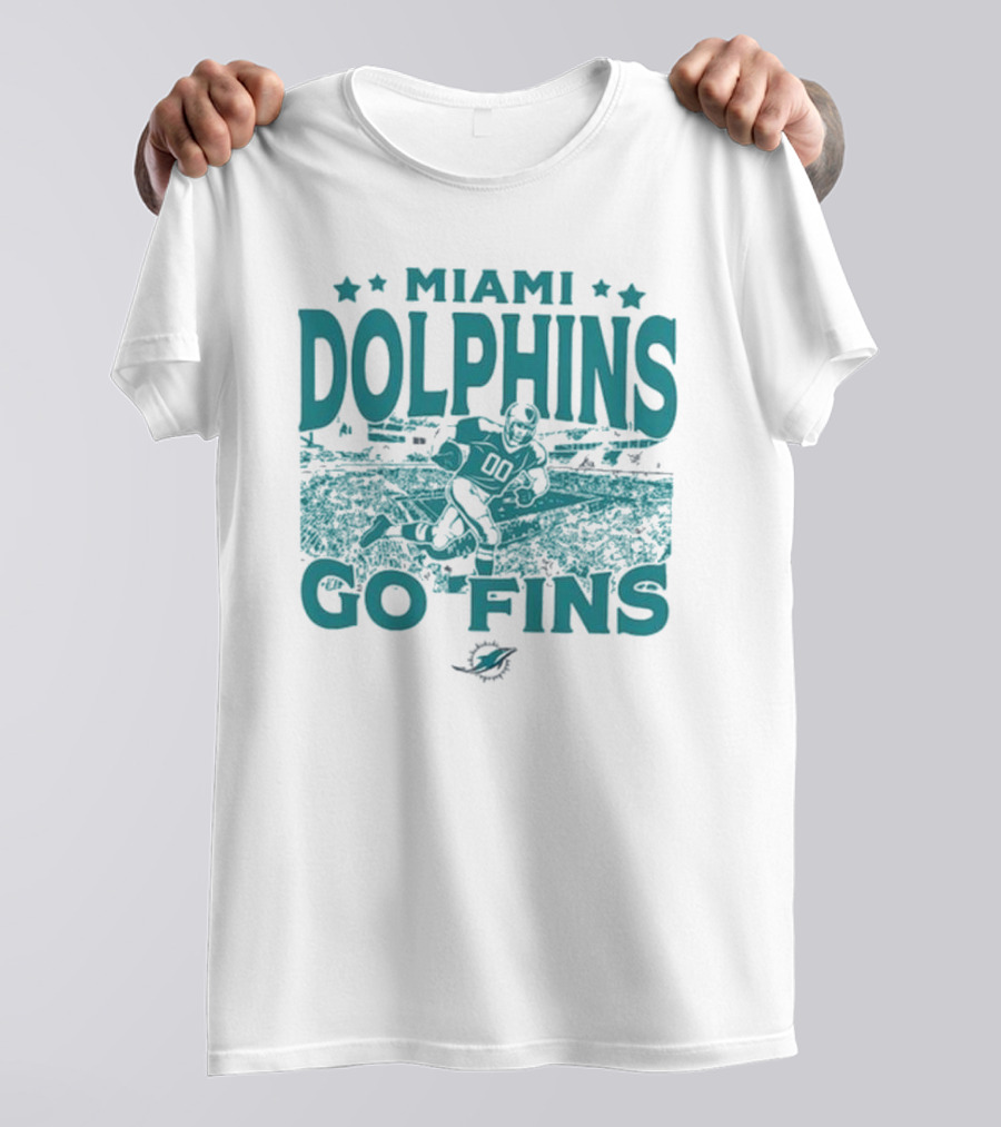 Miami Dolphins Go Fins Vintage Stadium Gameday T-Shirt