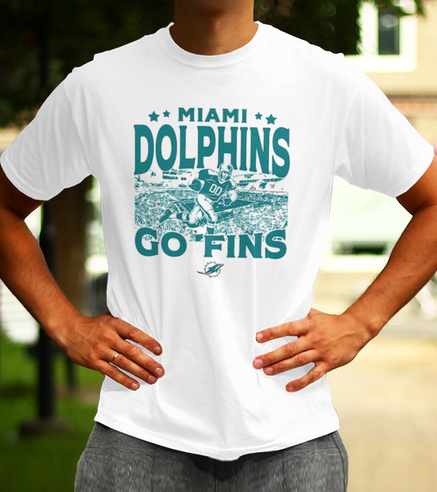 Miami Dolphins Go Fins Vintage Stadium Gameday T-Shirt