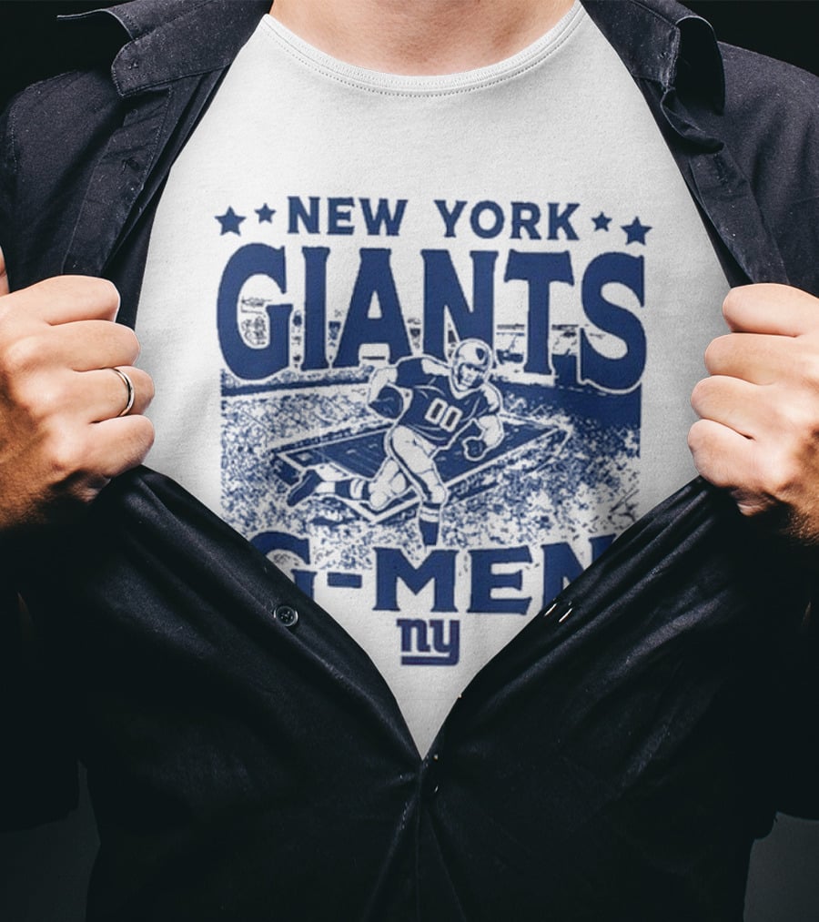 New York Giants Gameday G-Men Vintage Stadium Football T-Shirt