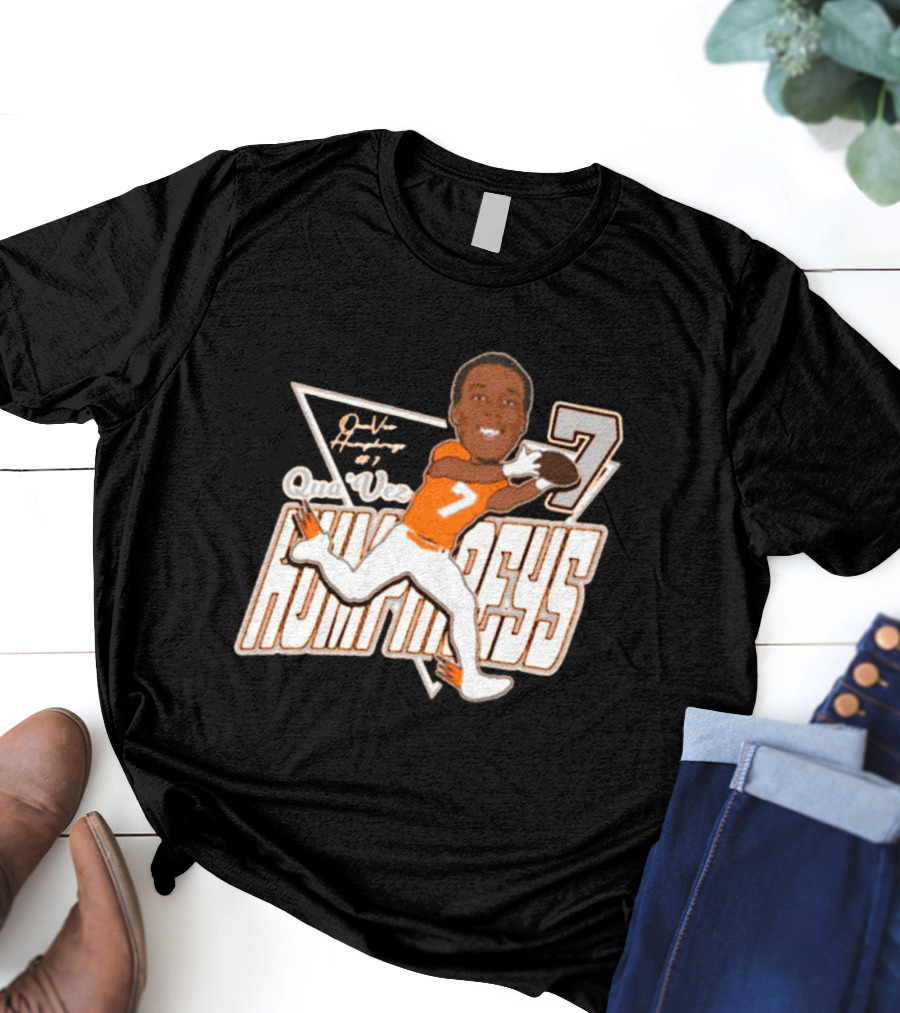 Qua’Vez Humphreys 7 Sam Houston Bearkats Football Caricature Signature T-Shirt