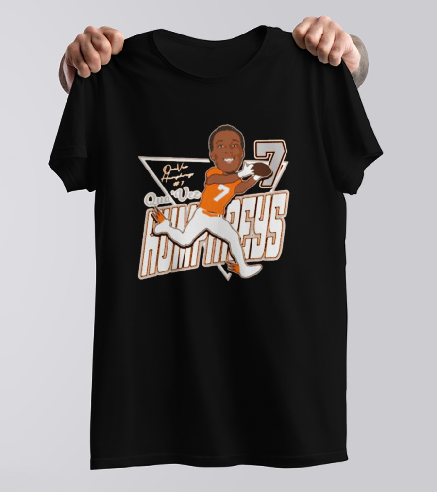 Qua’Vez Humphreys 7 Sam Houston Bearkats Football Caricature Signature T-Shirt