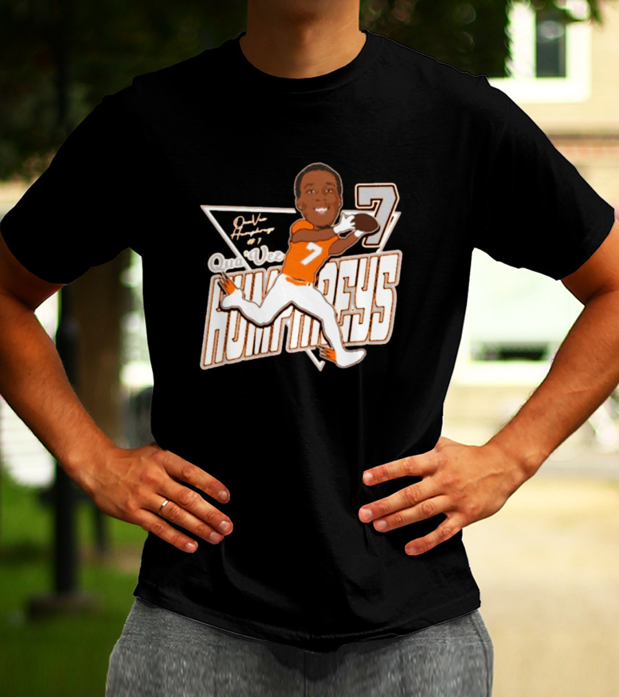 Qua’Vez Humphreys 7 Sam Houston Bearkats Football Caricature Signature T-Shirt
