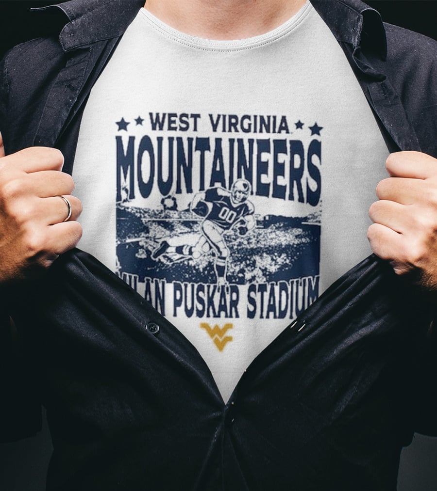 West Virginia Mountaineers Milan Puskar Stadium Vintage Gameday T-Shirt