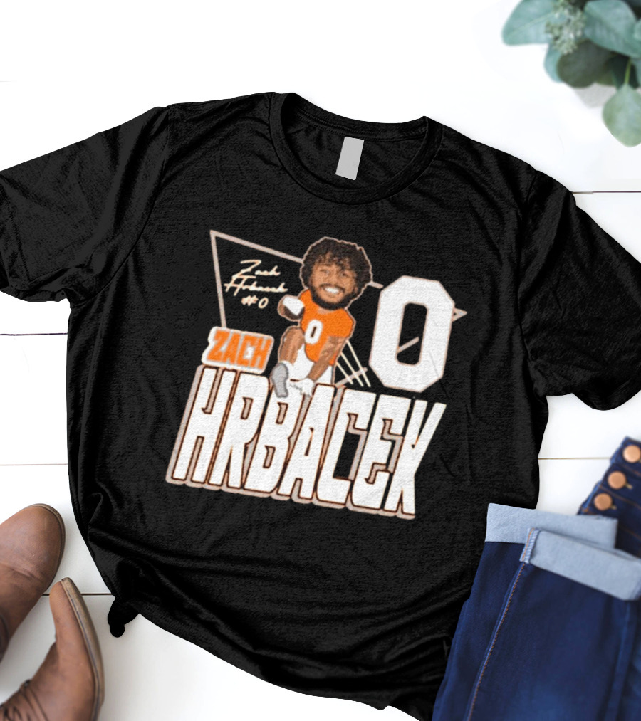 Zach Hrbacek 0 Sam Houston Bearkats Football Caricature Signature T-Shirt