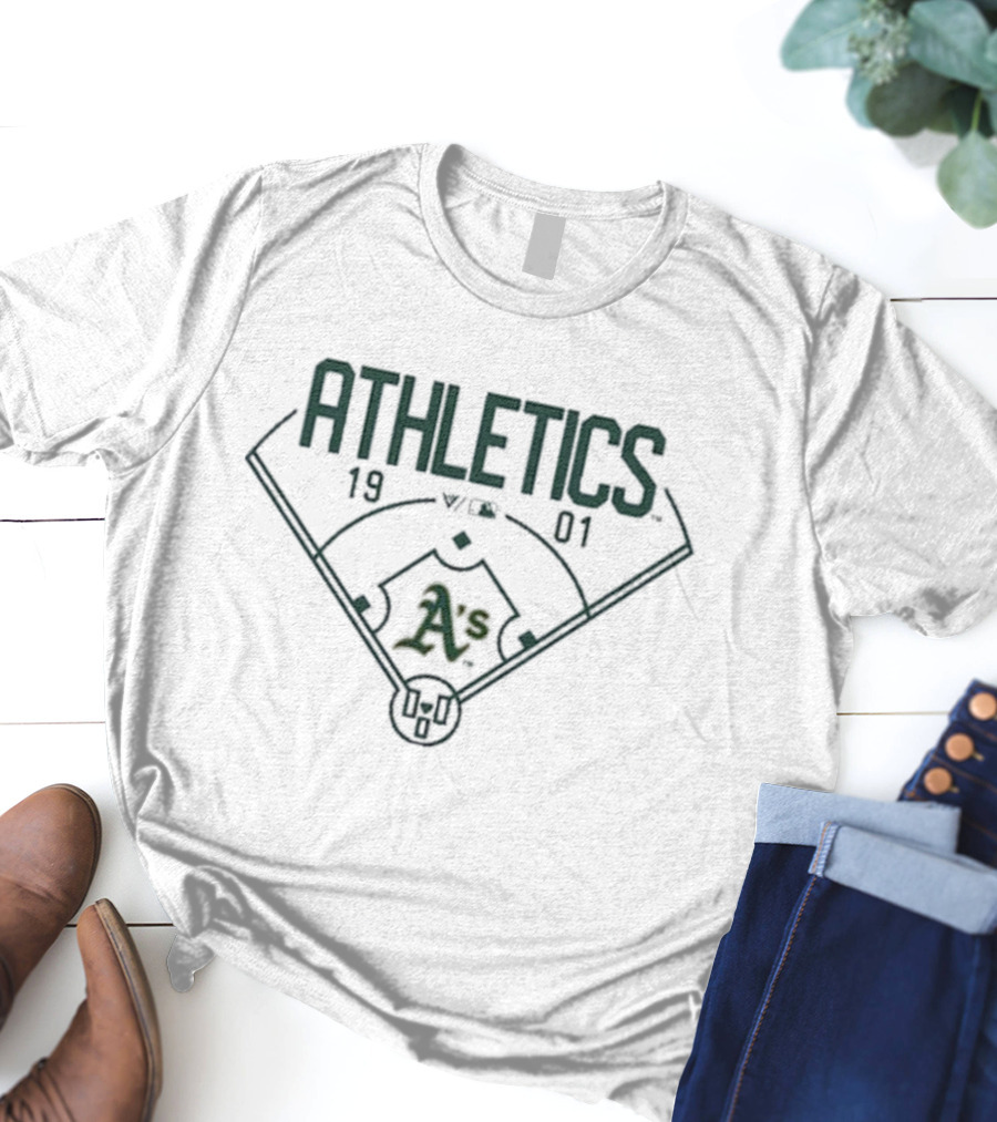 ATHLETICS 1901 A's Baseball Diamond T-Shirt