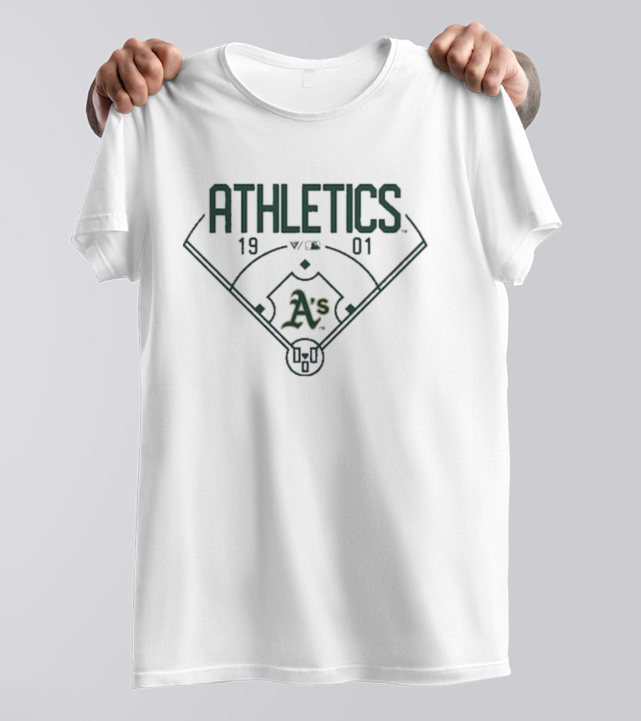 ATHLETICS 1901 A's Baseball Diamond T-Shirt