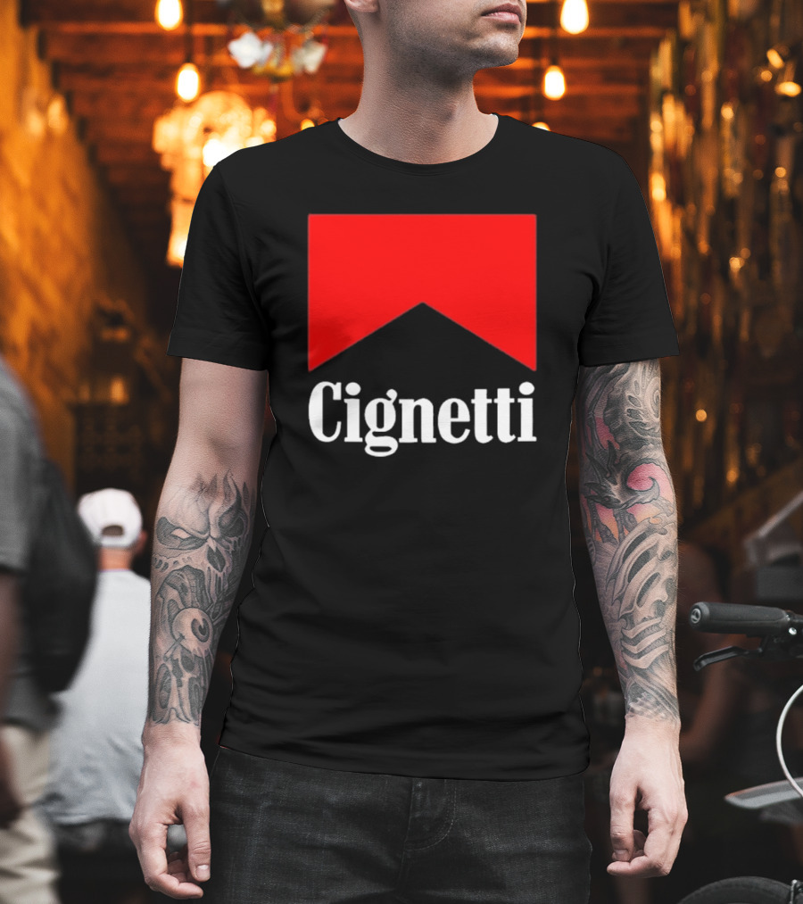 Cignetti Parody Logo Red Chevron T-Shirt