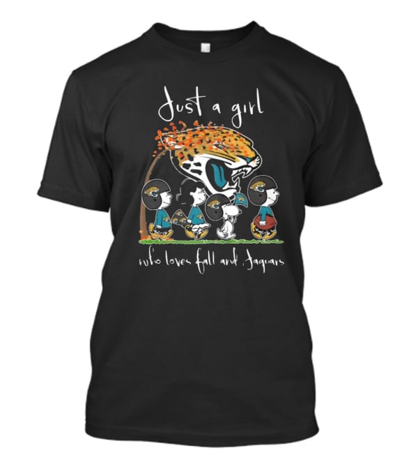 Peanuts Characters Just A Girl Who Loves Fall And Jaguars T-Shirt