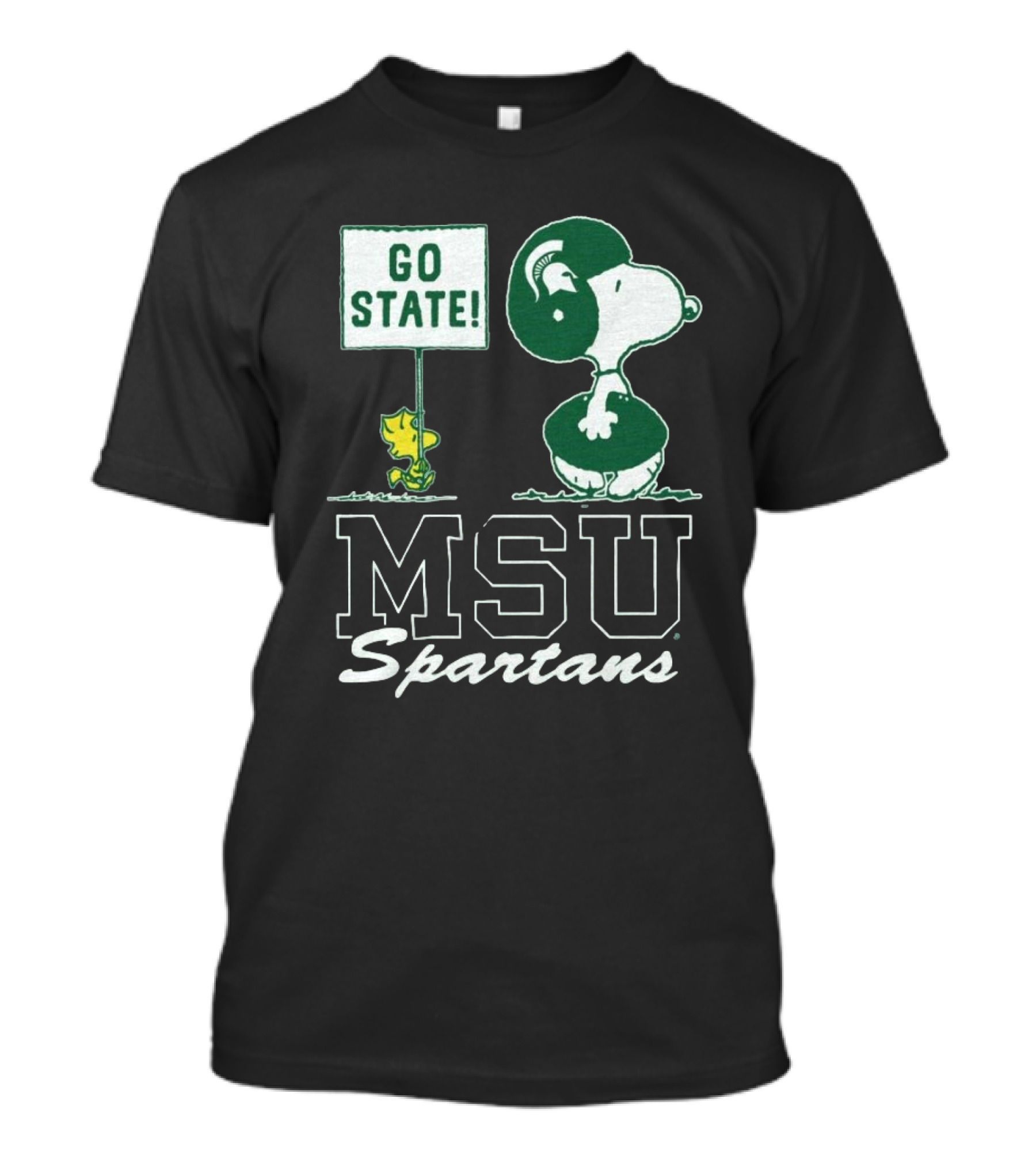 Peanuts Snoopy Woodstock MSU Spartans Go State T-Shirt