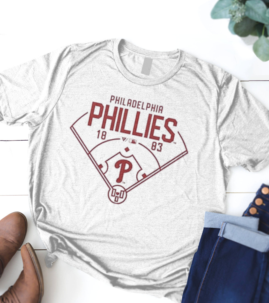 Philadelphia Phillies 1883 Baseball Diamond T-Shirt