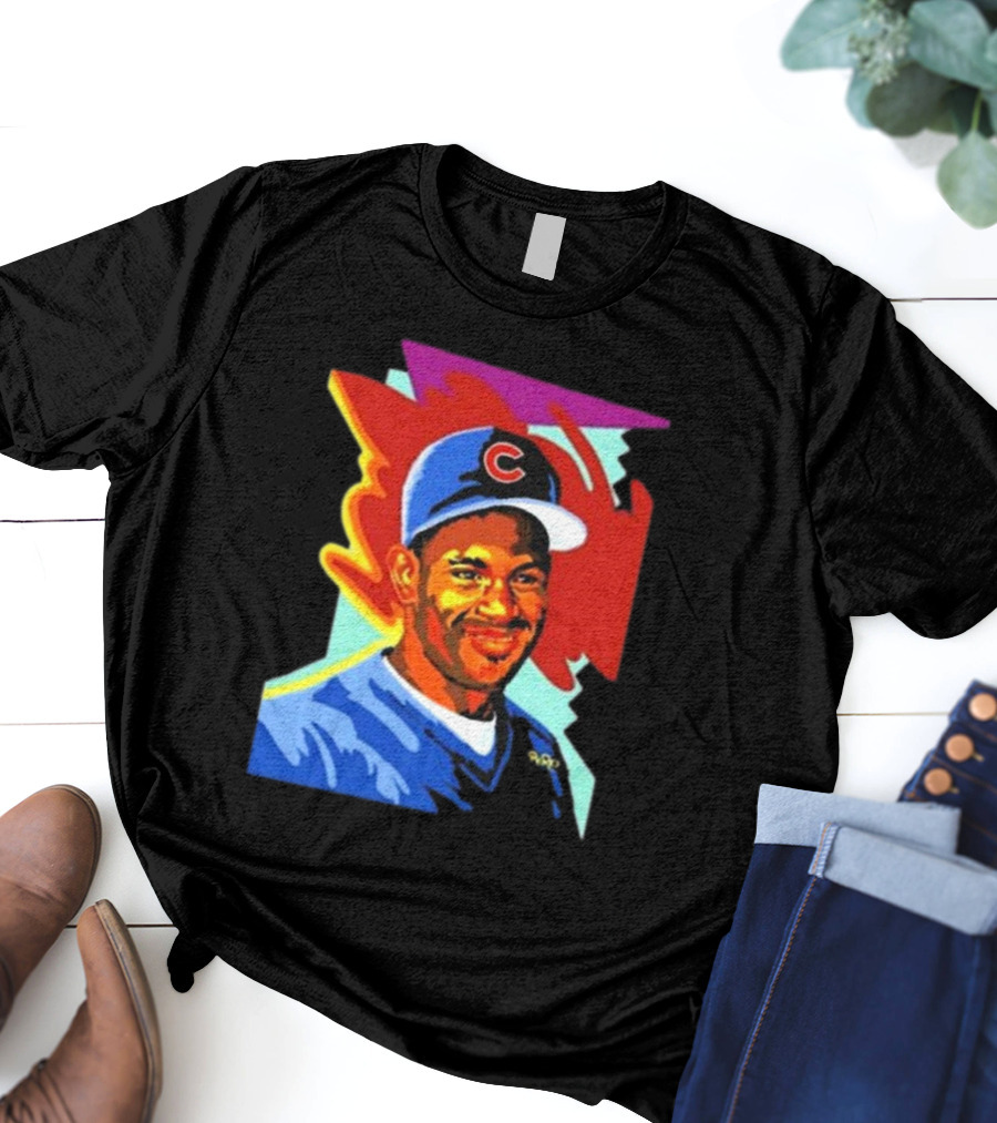 Sammy Cubs Portrait Colorful Art Baseball Cap T-Shirt