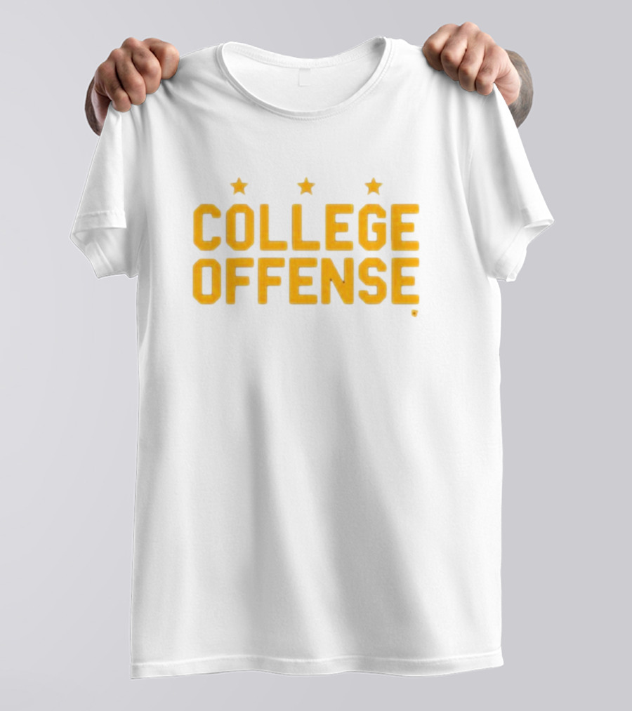 College Offense Yellow Stars Shane Peacher T-Shirt
