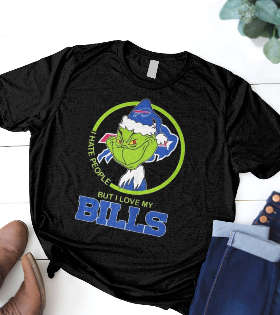 The Grinch I Hate People But I Love My Buffalo Bills T-Shirt