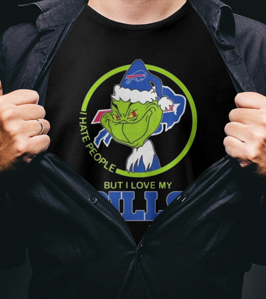 The Grinch I Hate People But I Love My Buffalo Bills T-Shirt