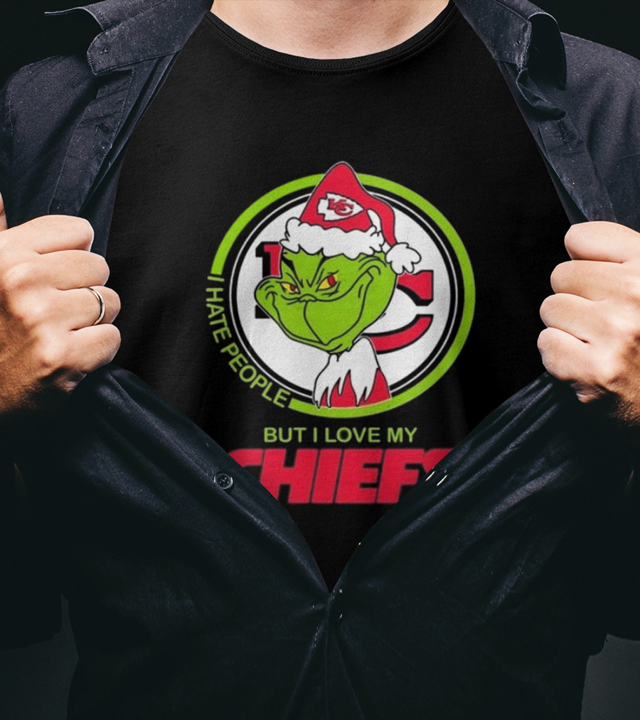 The Grinch I Hate People But I Love My Chiefs Kansas City T-Shirt