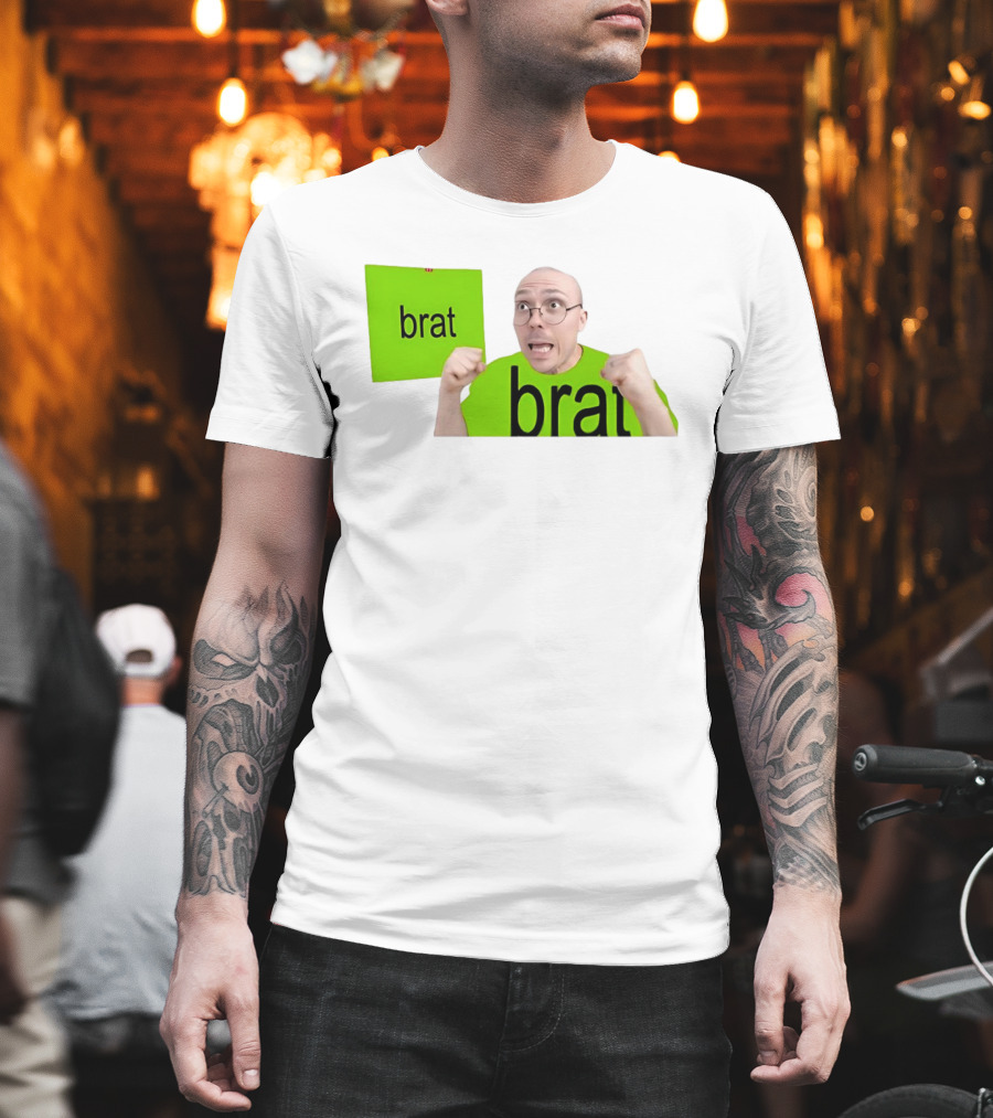 Anthony Fantano Brat Neon Green Double Brat Face T-Shirt