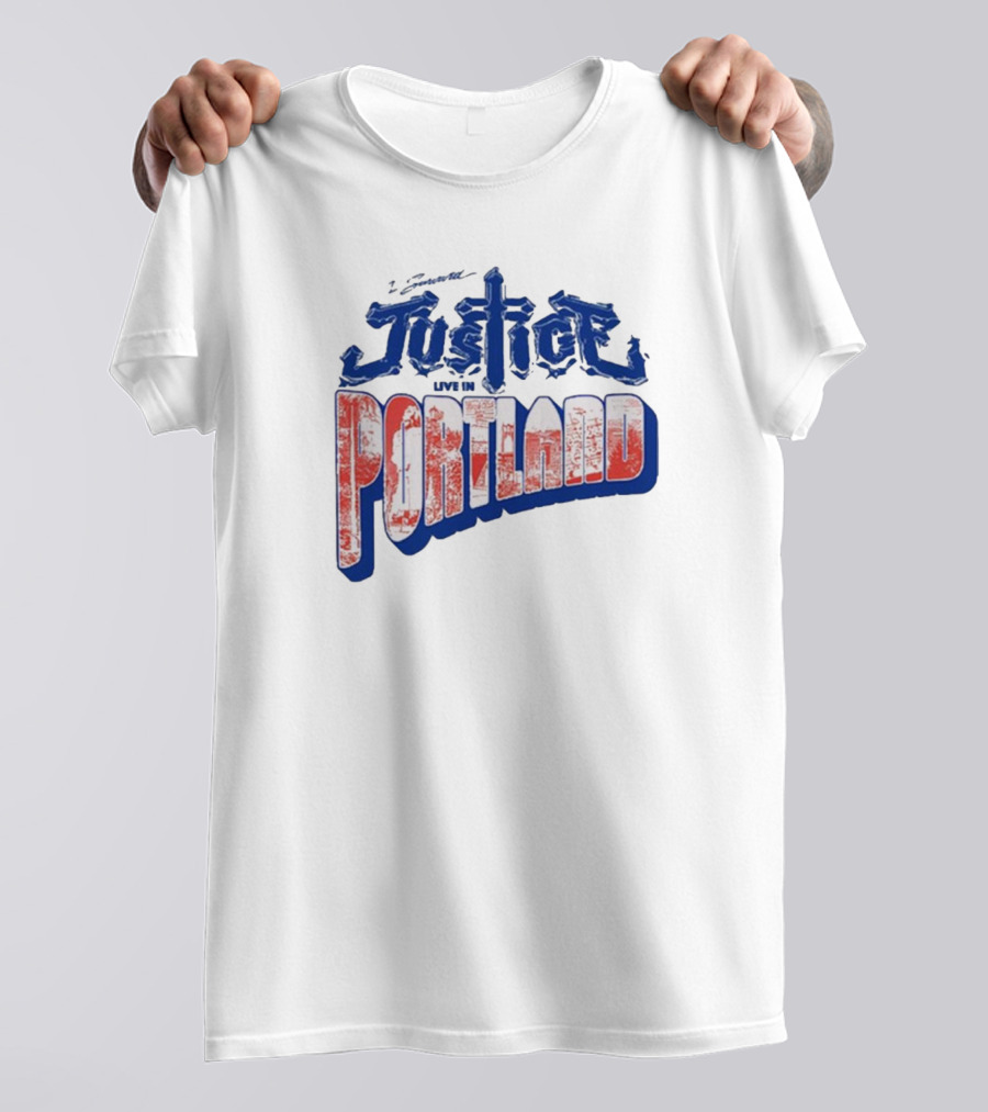 Justice Live In Portland Vintage Tour T-Shirt
