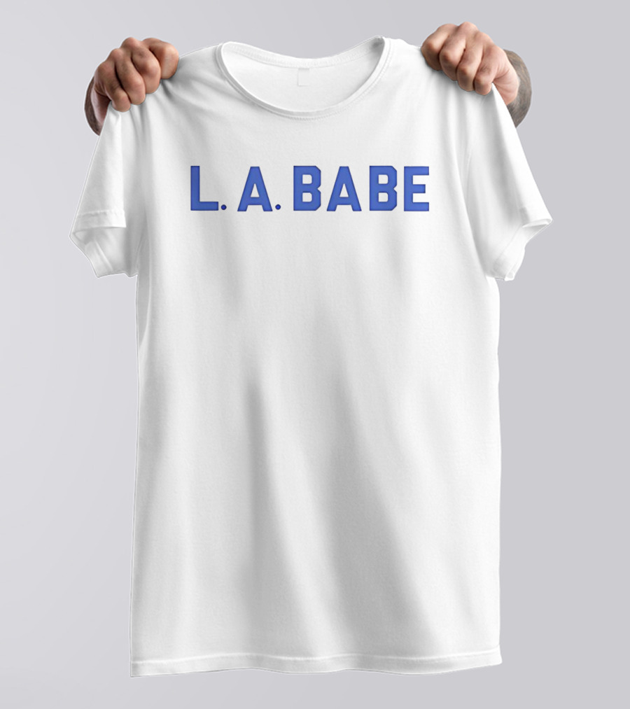 L.A. Babe Bold Blue Block Lettering T-Shirt